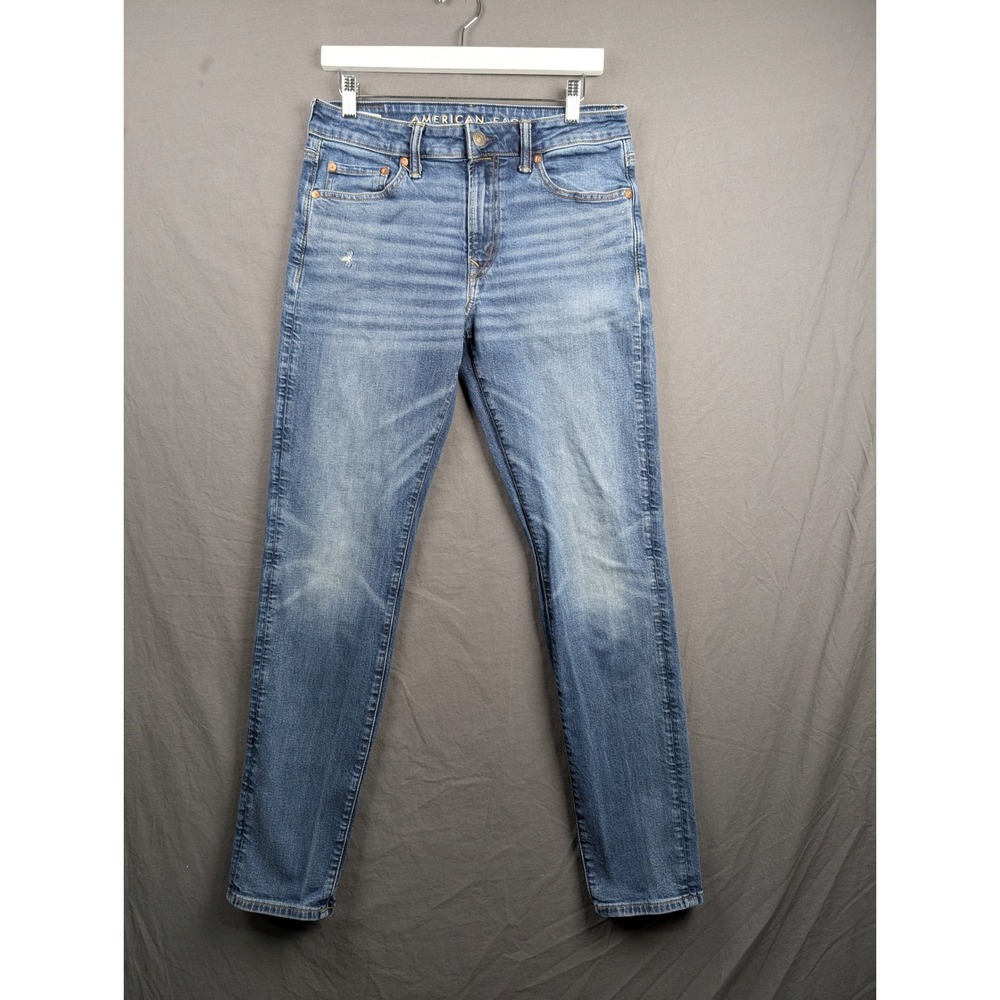American Eagle Airflex+ Slim Jeans Mens 30x34 Blue Denim Medium Wash